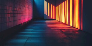 霓虹光影下的神秘通道