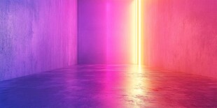 梦幻炫彩光线室内空间