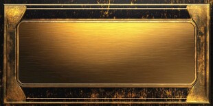 金色复古边框金属质感牌面
