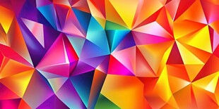 炫彩多边形几何抽象背景