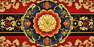 中式传统花卉纹饰图案