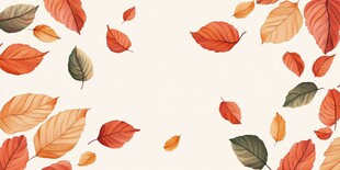 秋日落叶装饰背景图