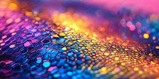 梦幻炫彩六边形光影世界