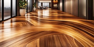 现代时尚木质走廊地板设计