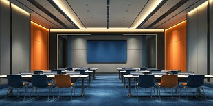 现代风格会议室内部场景