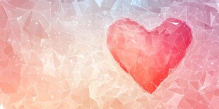 心形多边形背景图案