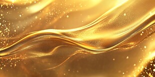 金色流动波纹背景图