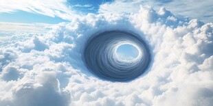 云端时空隧道奇幻景象