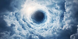 云海中的神秘天空漩涡