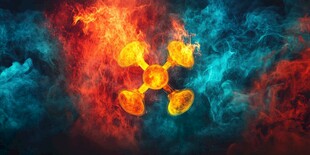 火焰中的分子结构图像