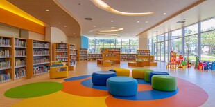 儿童图书馆多彩阅读空间