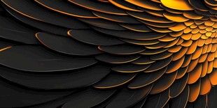 炫酷黑金羽翼纹理背景图