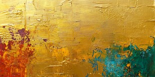 金色斑斓抽象油画纹理