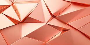 玫瑰金色几何立体纹理背景