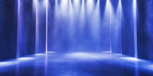 蓝色梦幻舞台灯光效果