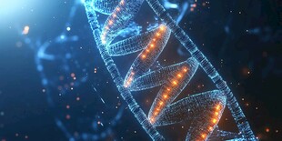 科技感DNA双螺旋结构图像