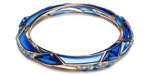 蓝宝镶钻精美手镯