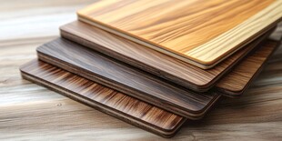 多样木纹板材堆叠展示