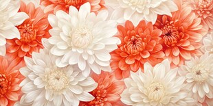 多彩菊花图案背景纹理