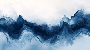 水墨山水抽象意境图