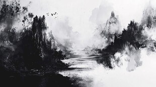 水墨山水意境图