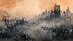 梦幻迷雾中的奇幻城堡