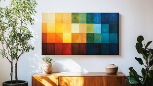 多彩画作装点温馨室内空间