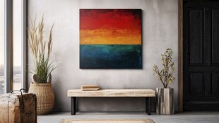 现代客厅的艺术装饰画