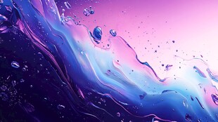 梦幻炫彩液体飞溅效果