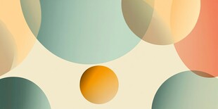 多彩圆形抽象艺术图案