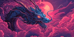 云中祥龙伴红月