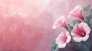 粉色牵牛花梦幻背景图