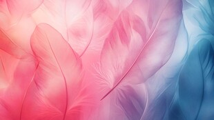 梦幻渐变羽毛背景图