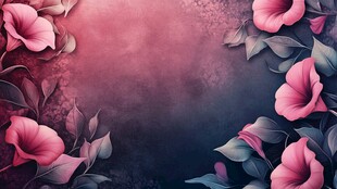 梦幻粉色花卉背景图