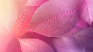 梦幻粉紫叶片背景图