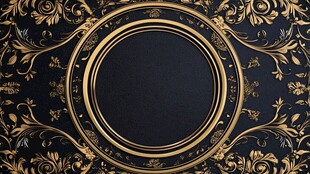 黑金奢华风圆形装饰背景