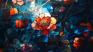 梦幻花卉琉璃艺术之美