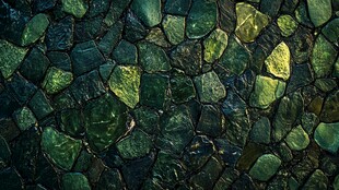 绿色碎拼石纹理背景