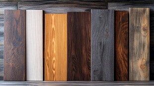 多样实木板材展示