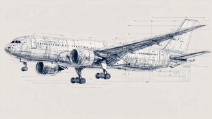 飞机工程图设计草图展示