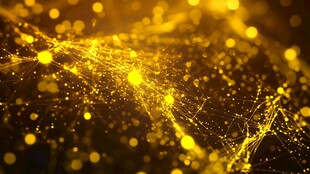 金色粒子光效梦幻背景图