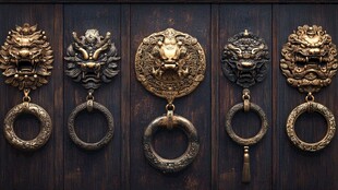 中式古典门环展示