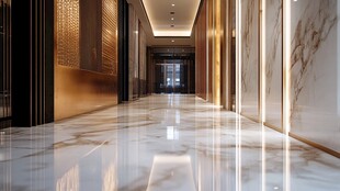 豪华大理石走廊室内景观