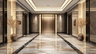 豪华大气的电梯厅空间