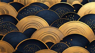 黑金波浪纹理抽象图案