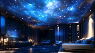 梦幻星空主题卧室空间