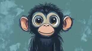 可爱小猴子的萌趣瞬间