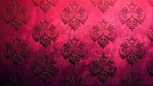 玫红色复古花纹背景图案