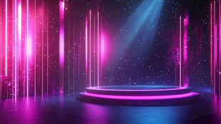 炫彩霓虹舞台背景效果