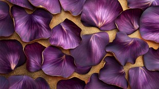 紫色玫瑰花瓣的唯美画面